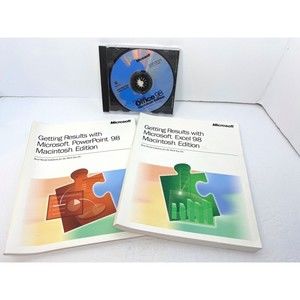 Vintage 1998 Office 98 Suite Macintosh Mac OS Edition & Books